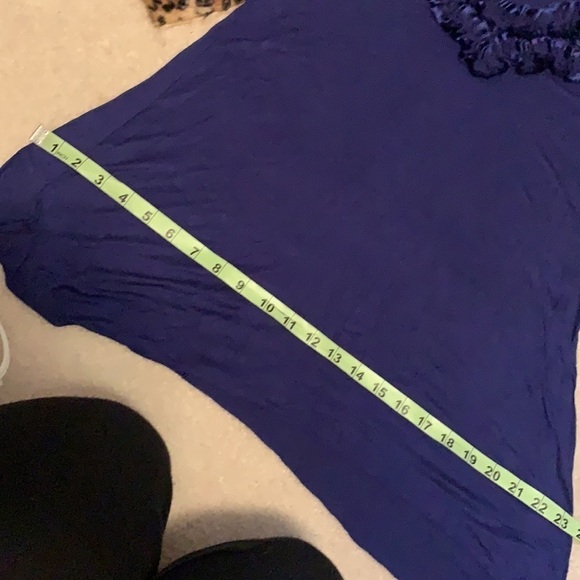 Status Amazing blue color tunic, ruffle neckline - Picture 6 of 10